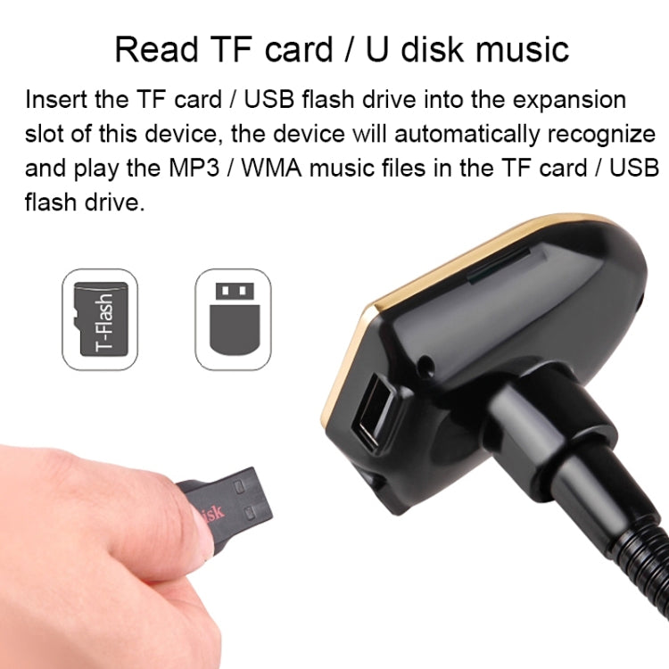 Bluetooth FM Transmitter Wireless In-Car Radio Adapter Music Player Hands-Free Calling Car Kit, Dual USB Charger, Support Bluetooth/ Micro SD Card/ Aux Input/ USB Disk - Bluetooth Car Kits by buy2fix | Online Shopping UK | buy2fix