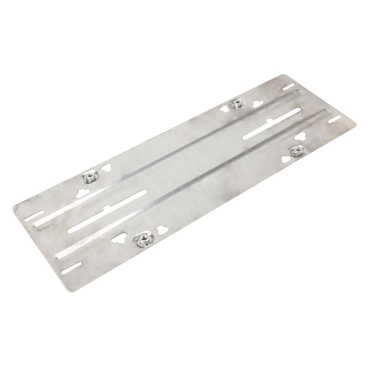 Stainless Steel License Plate Bracket Vehicle License Plate Bracket Bottom Plate Automobile License Plate Conversion Frame(Silver) - License Plate Covers & Frames by buy2fix | Online Shopping UK | buy2fix