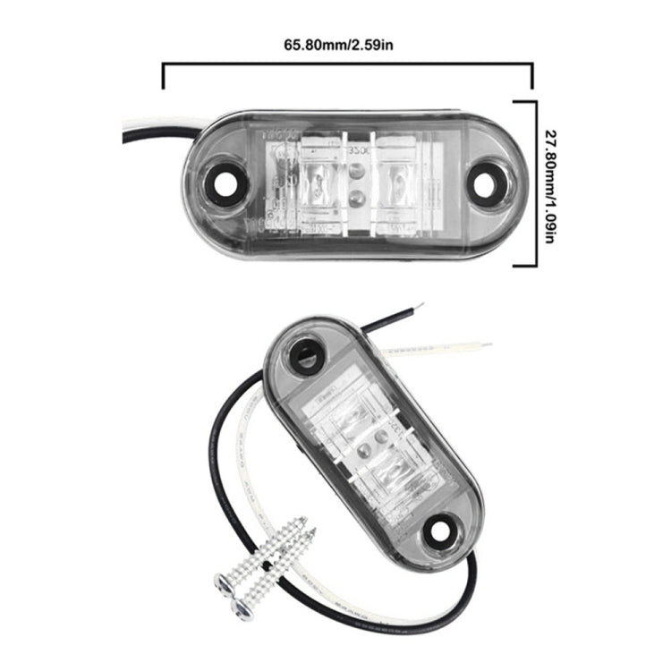 10 PCS Car Truck Trailer Piranha LED Side Marker Indicator Lights Bulb Lamp(White Light) - In Car by buy2fix | Online Shopping UK | buy2fix