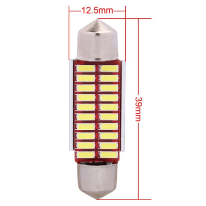 2 PCS Festoon 39mm 2W 200LM White Light 20 LED SMD 4014 Error Free License Plate Lights Car Light Bulb - Dome Lights by buy2fix | Online Shopping UK | buy2fix