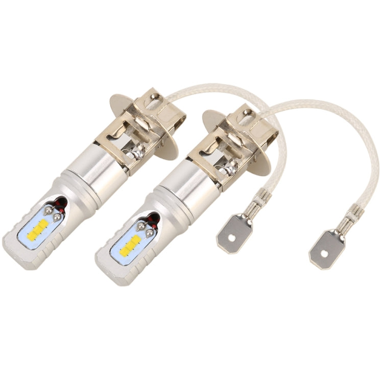 2 PCS H3 DC12V / 4.5W / 6000K / 360LM Car LED Fog Light with 6 CSP Lamp Beads, White Light (Silver) - Fog / Driving Lights by buy2fix | Online Shopping UK | buy2fix