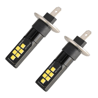 2 PCS H1 DC9-16V / 3.5W / 6000K / 320LM Car Auto Fog Light 12LEDs SMD-ZH3030 Lamps, with Constant Current (White Light) - Fog / Driving Lights by buy2fix | Online Shopping UK | buy2fix