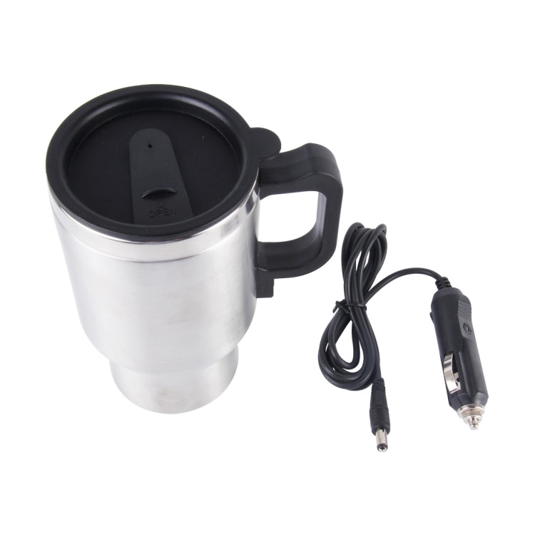 Stainless Steel Electric Smart Mug 12V Car Electric Kettle Heated Mug Car Coffee Cup With Charger Cigarette Lighter Heating Cup Kettle Vacuum Insulated Water Heater Mug - Heating Cups by buy2fix | Online Shopping UK | buy2fix