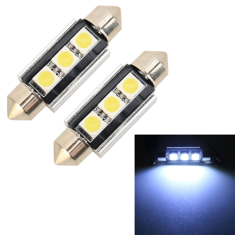 10 PCS 39mm DC12V / 1.7W / 7000K / 70LM 3LEDs SMD-5050 Car Reading Lamp(White Light) - Dome Lights by buy2fix | Online Shopping UK | buy2fix