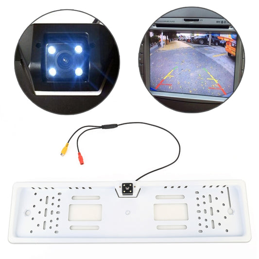 JX-9488 720x540 Effective Pixel NTSC 60HZ CMOS II Universal Waterproof Car Rear View Backup Camera with 2W 80LM 5000K White Light 4LED Lamp, DC 12V, Wire Length: 4m(White) - In Car by buy2fix | Online Shopping UK | buy2fix