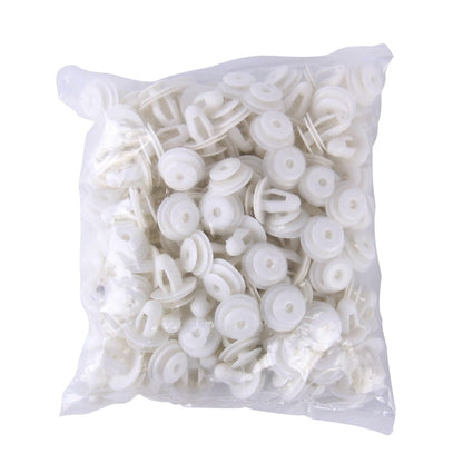 100 PCS Hole Plastic Rivets Fastener Push Clips(White) - Auto Fastener & Clips by buy2fix | Online Shopping UK | buy2fix