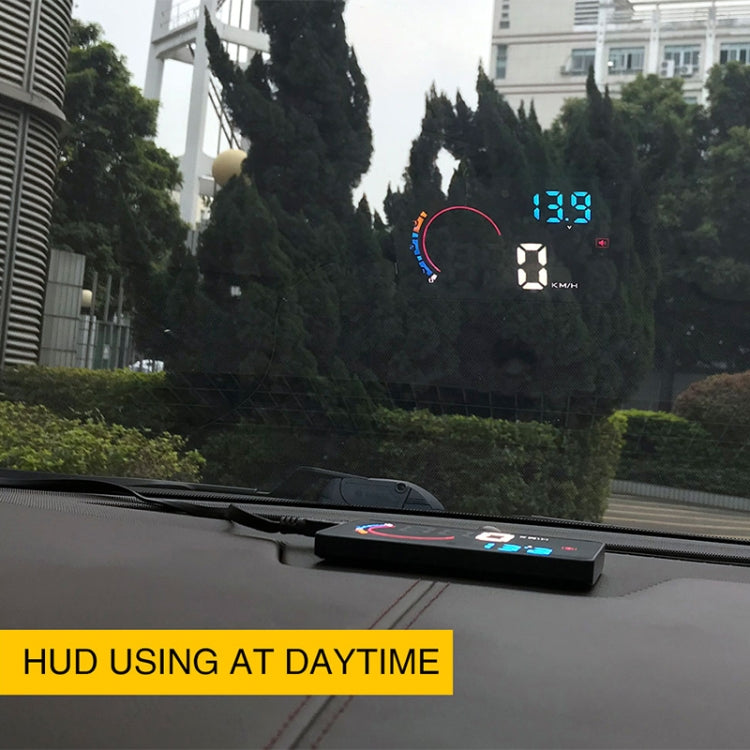 D2500 OBD2+GPS 4 inch Vehicle-mounted Head Up Display Security System, Support Car Speed / Engine Revolving Speed Display / Water Temperature / Battery Voltage / Running Speed & Direction & Distance - Head Up Display System by buy2fix | Online Shopping UK | buy2fix