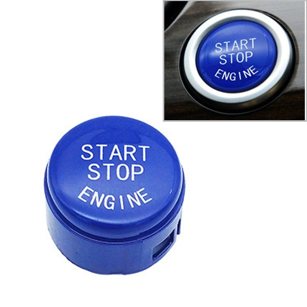 Car Start Stop Engine Button Switch Replace Cover 61319153832 for BMW 5 / 6 / 7 Series F Chassis without Start and Stop 2009-2013(Blue) - In Car by buy2fix | Online Shopping UK | buy2fix
