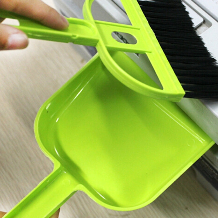Mini Desktop Car Keyboard Sweep Cleaning Brush Small Broom Dustpan Set(Green) - Car washing supplies by buy2fix | Online Shopping UK | buy2fix