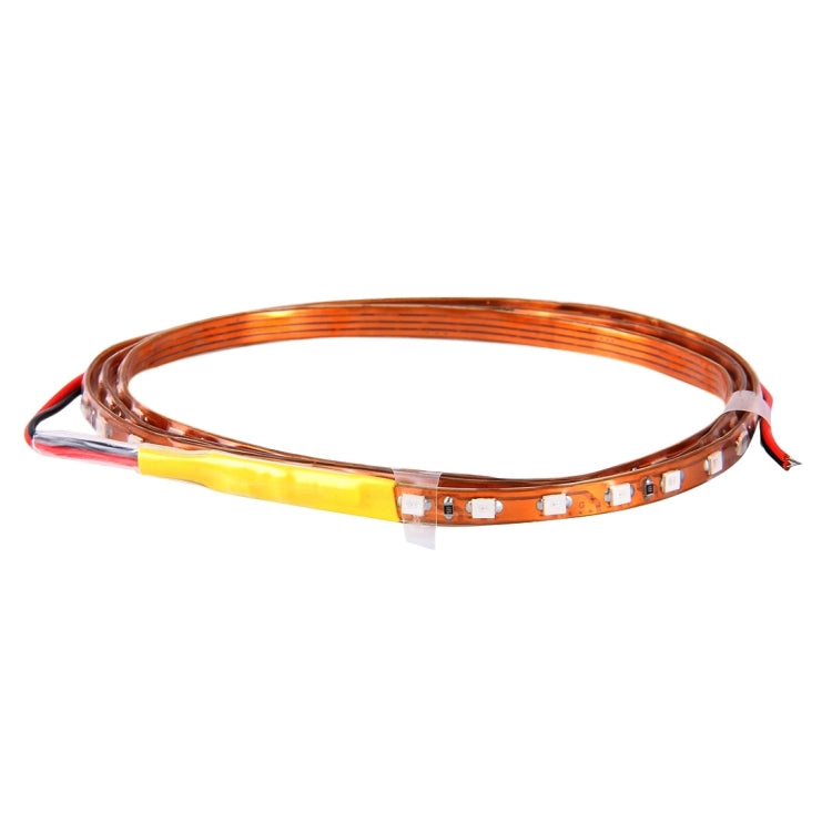 5 PCS Flow Style 45 LED 3528 SMD Waterproof Flexible Car Strip Light for Car Decoration, DC 12V, Length: 90cm(Yellow Light) - Decorative Lights by buy2fix | Online Shopping UK | buy2fix