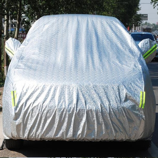 Aluminum Film PEVA Cotton Wool Anti-Dust Waterproof Sunproof Anti-frozen Anti-scratch Heat Dissipation SUV Car Cover with Warning Strips, Fits Cars up 5.1m(199 inch) in Length - Aluminum Film PEVA by buy2fix | Online Shopping UK | buy2fix