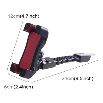 Universal 360 Degrees Free Rotation ABS Motorcycle Phone Bracket Mountain Bike Navigation Bracket GPS/Mobile Holder for 3.5-6.5 inch Mobile Phone(Rose Red) - Holder by buy2fix | Online Shopping UK | buy2fix