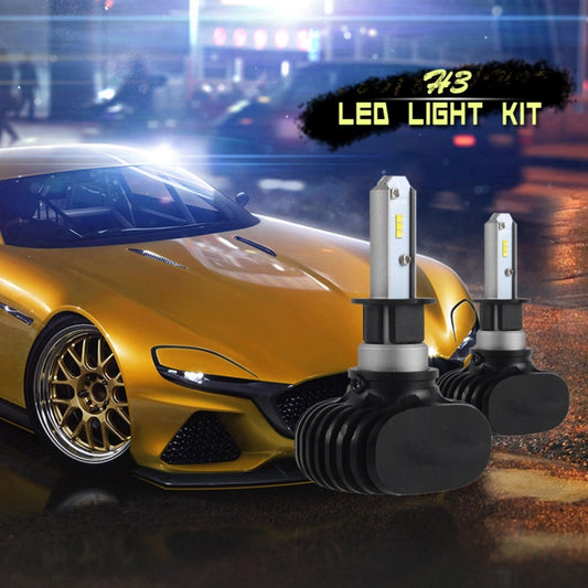2 PCS H3 IP65 Waterproof White Light 6 CSP LED Car Headlight Bulb,  9-36V / 18W, 6000K / 2000LM - LED Headlamps by buy2fix | Online Shopping UK | buy2fix