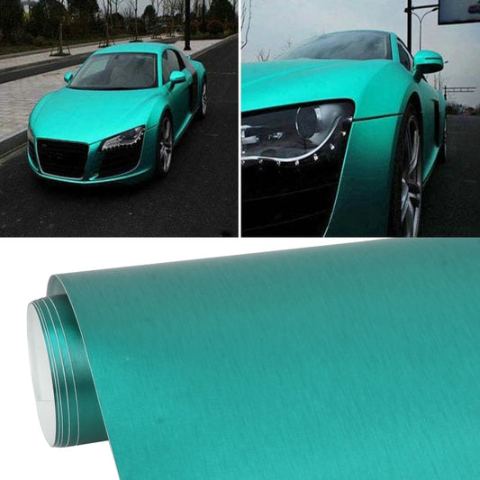 1.52 * 0.5m Waterproof PVC Wire Drawing Brushed Chrome Vinyl Wrap Car Sticker Automobile Ice Film Stickers Car Styling Matte Brushed Car Wrap Vinyl Film - Auto Film by buy2fix | Online Shopping UK | buy2fix