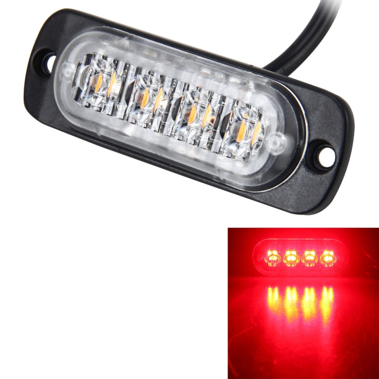 DC 12V-24V 2W 4LEDs SMD-2835 Lamps 17 Flash Patterns 3 Lines Car Flash Lamp Waterproof Car Truck Emergency Strobe Flash Warning Light, Cable Length: 90cm - Warning Lights by buy2fix | Online Shopping UK | buy2fix