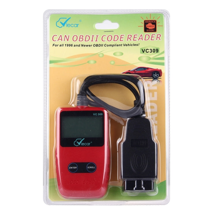 Viecar CV309 OBDII EOBD Car Diagnostic Tool Code Scanner Fault Reader(Red) - Code Readers & Scan Tools by Viecar | Online Shopping UK | buy2fix