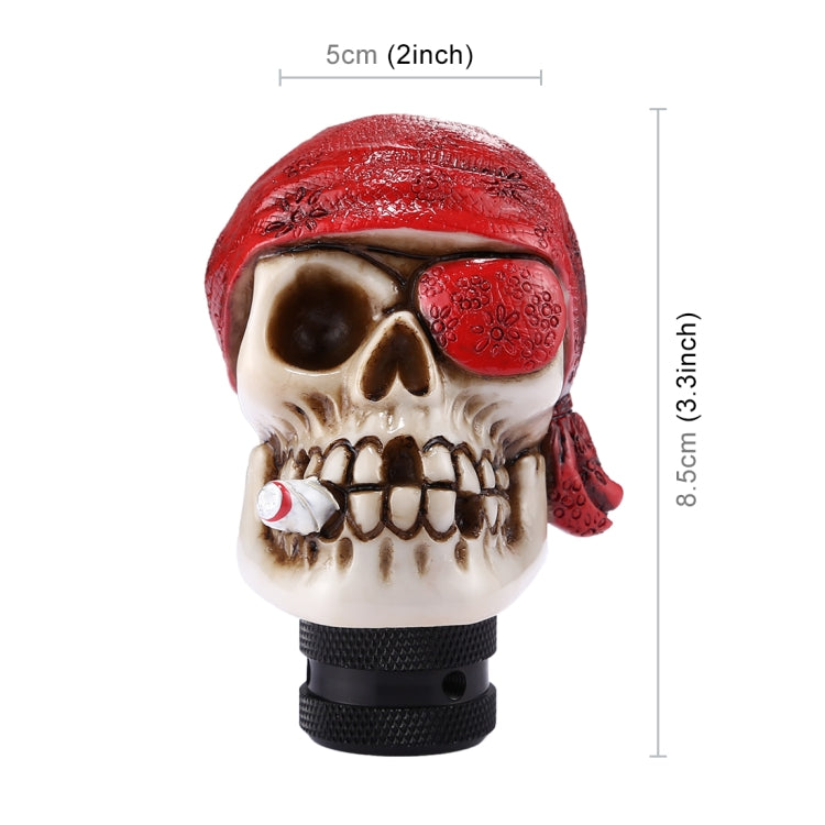 Pirate Skull Shaped Universal Vehicle Car Shifter Cover Manual Automatic Gear Shift Knob (Red) - Shift Knob by buy2fix | Online Shopping UK | buy2fix