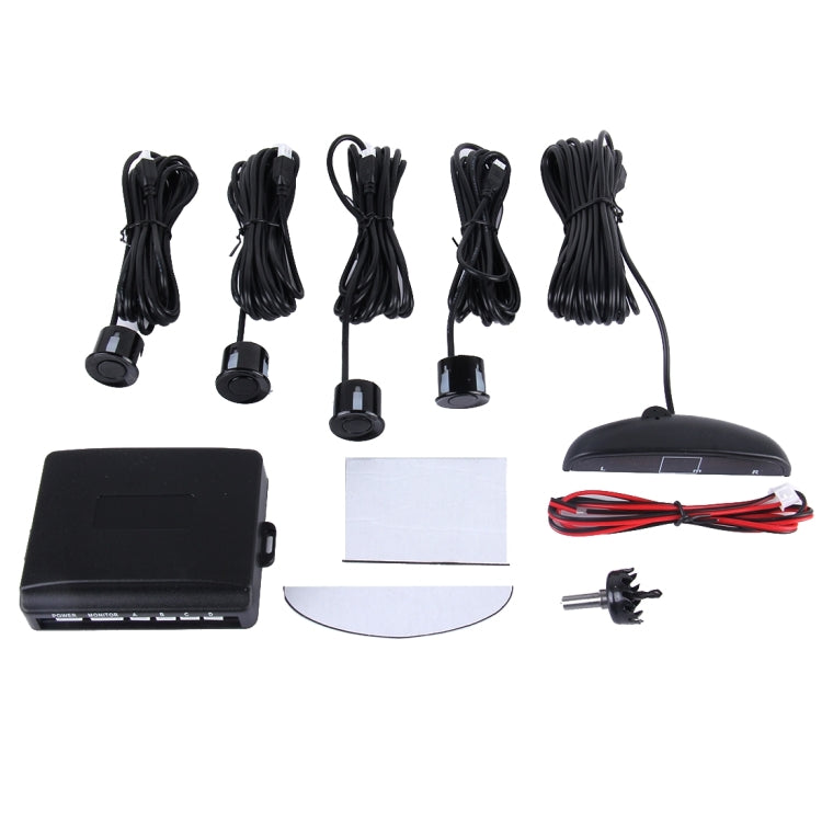 Car Buzzer Reverse Backup Radar System - Premium Quality 4 Parking Sensors Car Reverse Backup Radar System with LCD Display(Black) - In Car by buy2fix | Online Shopping UK | buy2fix