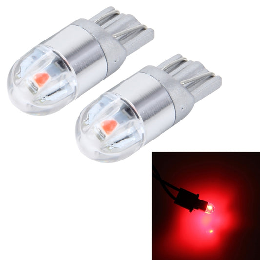 2 PCS T10 2W 2 SMD-3030 LED Car Clearance Lights Lamp, DC 12V (Red Light) - Clearance Lights by buy2fix | Online Shopping UK | buy2fix