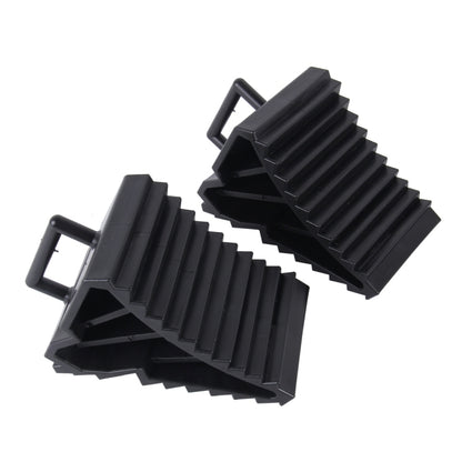 2 PCS Solid Rubber Wheel Chock with Handle - Car Road Trouble Clearer by buy2fix | Online Shopping UK | buy2fix