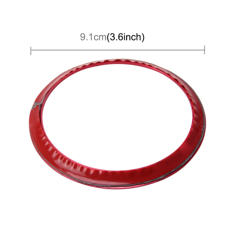 2 PCS Car Logo Decorative Circle Steering Wheel Decoration Ring Sticker Logo Car Styling Modification Car Front Logo Ring Decoration Rear Cover Trim Hood Emblem Rings for BMW 5 Series(Red) - Decoration Rings by buy2fix | Online Shopping UK | buy2fix