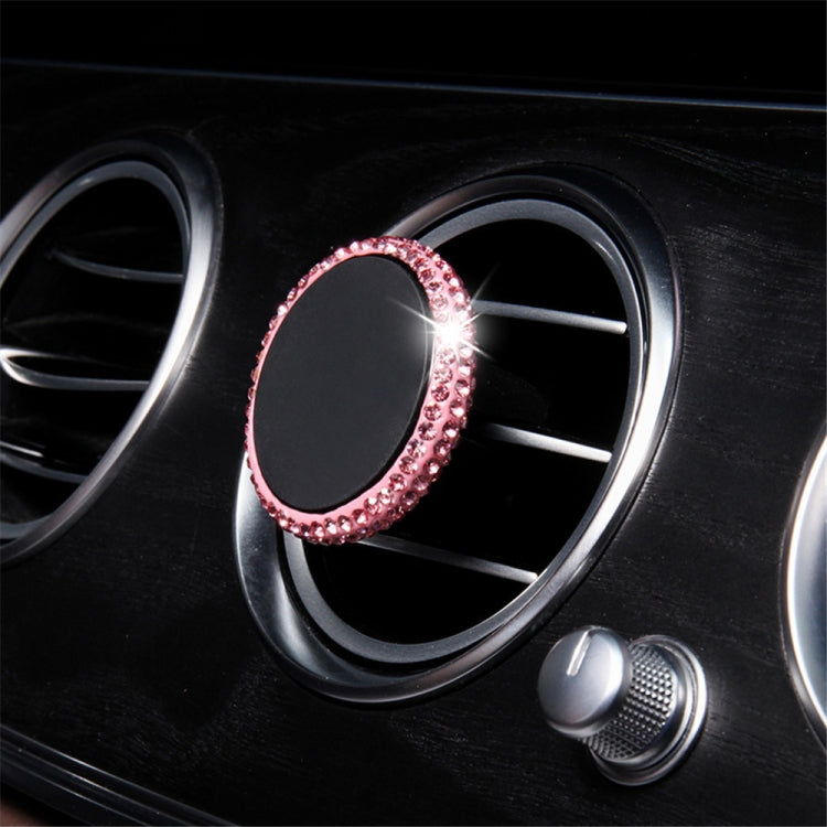 Car Diamond Magnetic Air Outlet Mobile Phone Holder(Pink) - Car Holders by buy2fix | Online Shopping UK | buy2fix