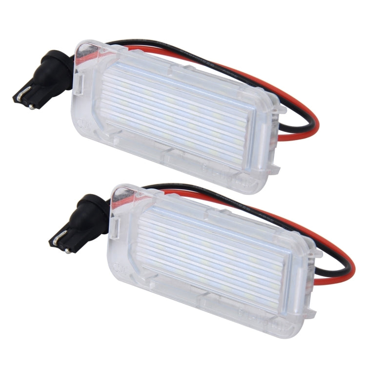 2 PCS License Plate Light with 18  SMD-3528 Lamps for Ford,2W 120LM,6000K, DC12V(White Light) - In Car by buy2fix | Online Shopping UK | buy2fix