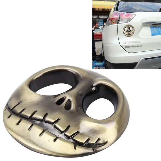 Skull Bone Shape Auto Sticker 3D Metal Fashion Car Stickers(Yellow) - Decorative Sticker by buy2fix | Online Shopping UK | buy2fix