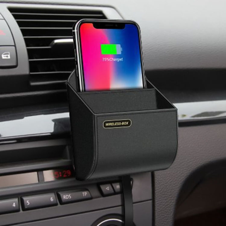 Multi-function Car Air Outlet Wireless Charger Storage Box - In Car by buy2fix | Online Shopping UK | buy2fix