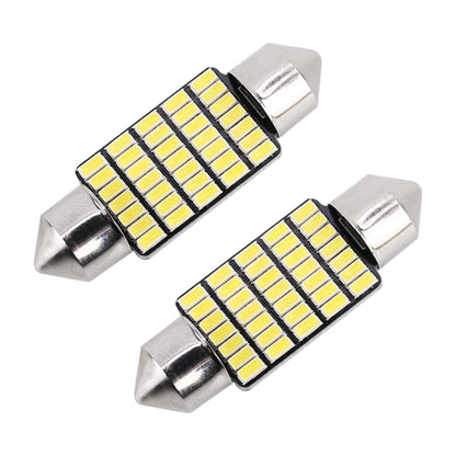 2 PCS 36mm DC12V / 1.2W / 6000K / 80LM 33LEDs SMD-3014 Car License Plate Light / Dome Light, with Decoder - Dome Lights by buy2fix | Online Shopping UK | buy2fix