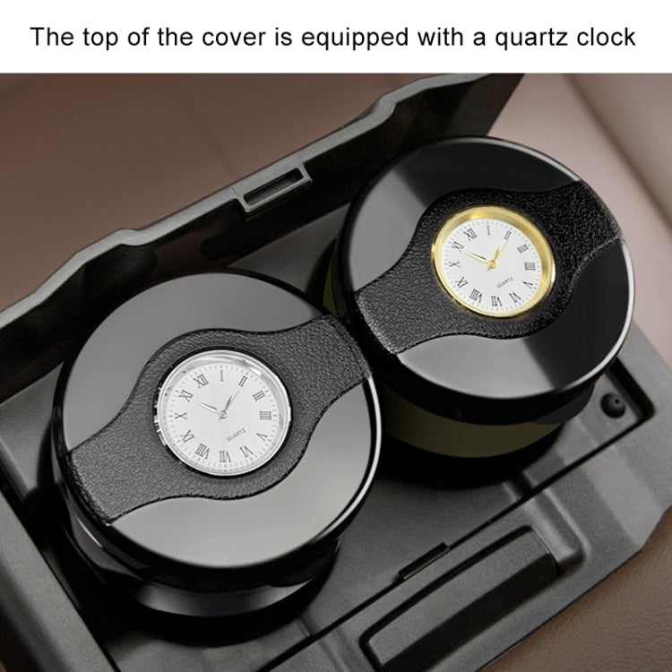 Multi-function Portable Creative LED Car Cigarette Ash Tray Ashtray with Clock(Silver) - Ashtrays by buy2fix | Online Shopping UK | buy2fix