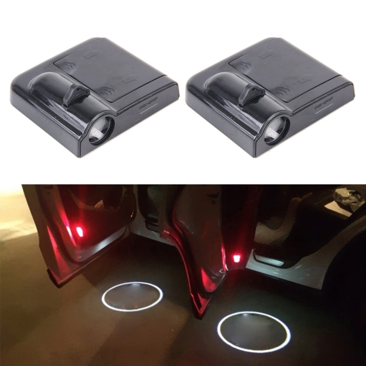 2 PCS LED Ghost Shadow Light, Car Door LED Laser Welcome Decorative Light, Display Logo for Toyota Car Brand(Black) - Door Lights by buy2fix | Online Shopping UK | buy2fix