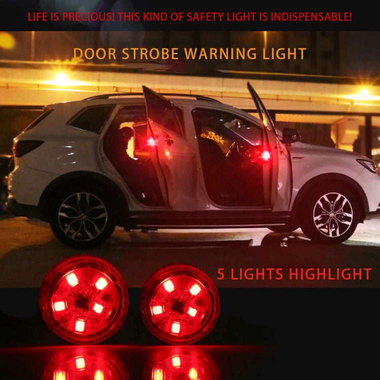 2 PCS Car Door Magnetic Warning Strobe Light Lamp(White Light) - In Car by buy2fix | Online Shopping UK | buy2fix