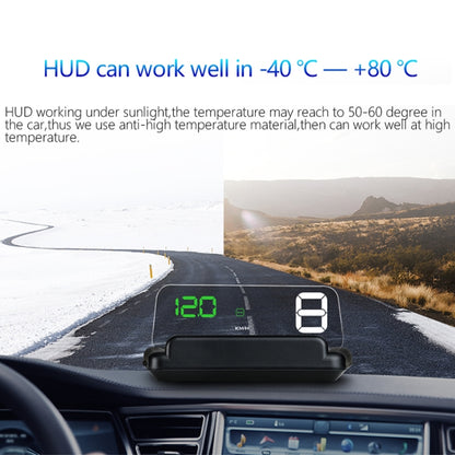 C500 Car HUD Virtual HD Projection Head-up Display, With Adjustable Reflection Board, Speed & RPM & Water Temperature & Oil Consumption & Driving Distance / Time & Voltage Display, Over Speed Alarm, Connect OBD2 Interface(White) - Head Up Display System by buy2fix | Online Shopping UK | buy2fix
