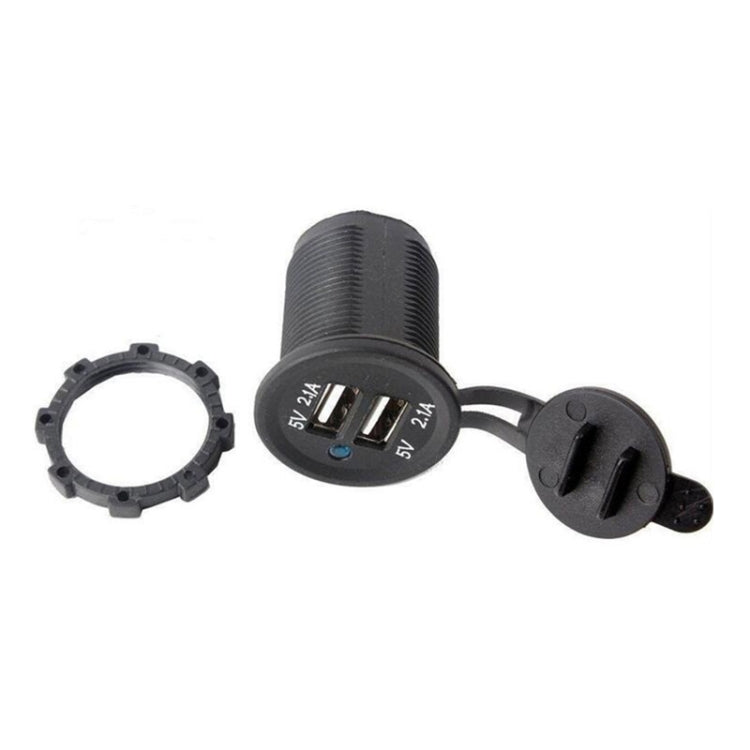 Car Motorcycle ABS Dual Port Charger - In Car by buy2fix | Online Shopping UK | buy2fix