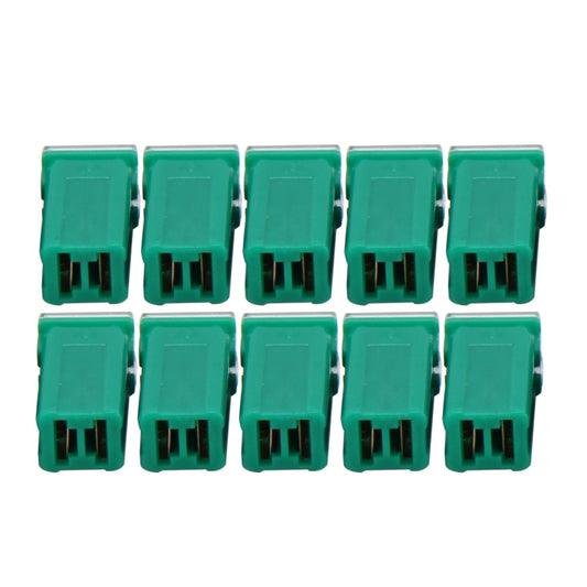 10 PCS Vehicle Car Plastic Shell Straight Female Terminal Push in Blade Cartridge PAL Fuse 40Amp 32V - In Car by buy2fix | Online Shopping UK | buy2fix