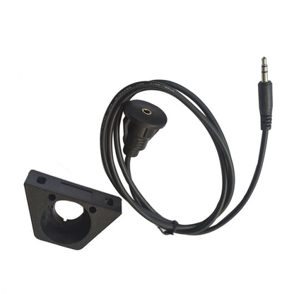 1m Car Truck Dashboard Flush Mount 3.5mm 1/8 AUX Audio Jack Extension Cable Kit(Black) - In Car by buy2fix | Online Shopping UK | buy2fix