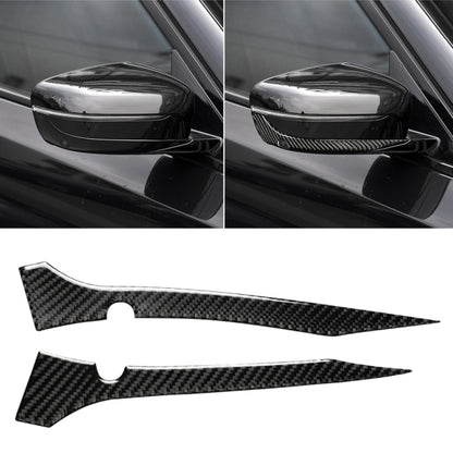 2 PCS Car Carbon Fiber Rearview Mirror Bumper Strip Decorative Sticker for BMW G30 (2018-2019) / G11 (2016-2019), Right Drive with Camera - Anti Collision Sticker by buy2fix | Online Shopping UK | buy2fix