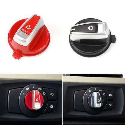 Car Headlight Switch Button Knob Cover Trim 6131 6932 796 for BMW X1 2009-2015, Left Driving(Red) - In Car by buy2fix | Online Shopping UK | buy2fix