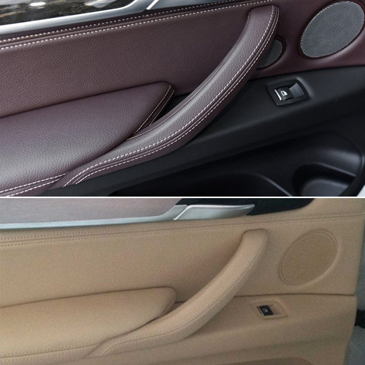Car Right Side Inside Doors Handle Pull Trim Cover for BMW X5 / X6, Left Driving (Beige) - In Car by buy2fix | Online Shopping UK | buy2fix