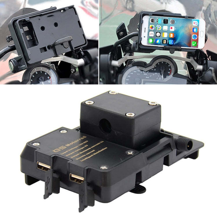 Motorcycle Mobile Phone Holder USB Charger Bracket -  by buy2fix | Online Shopping UK | buy2fix