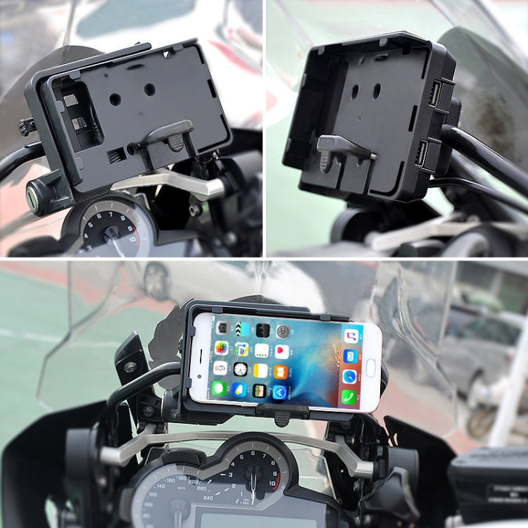 Motorcycle Mobile Phone Holder USB Charger Bracket -  by buy2fix | Online Shopping UK | buy2fix