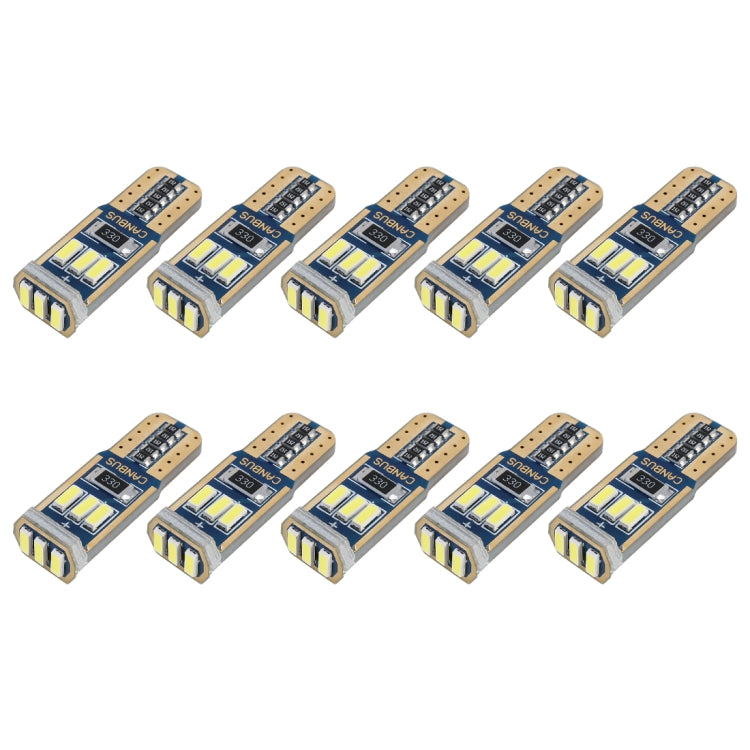 10 PCS T10 DC12V / 1.7W / 6000K / 110LM 9LEDs SMD-4014 Car Clearance Light, with Decoder - In Car by buy2fix | Online Shopping UK | buy2fix