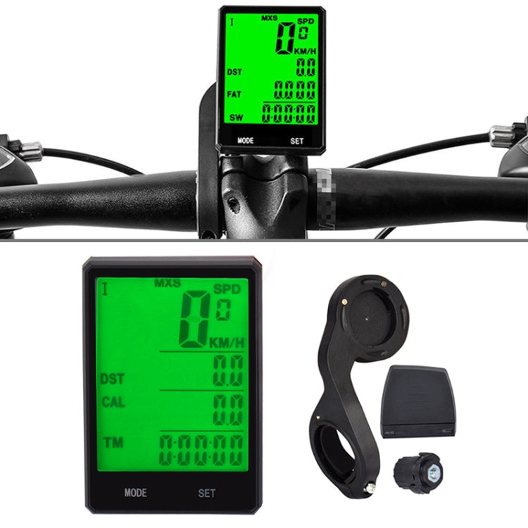 2.8 inch English Wireless Waterproof Cycle Computer LCD Odometer Speedometer with Extension Holder - Speedometers by buy2fix | Online Shopping UK | buy2fix