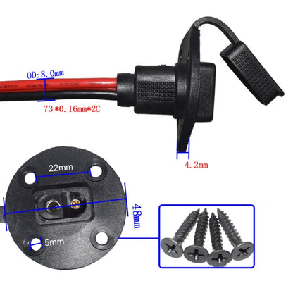 SAE Chassis Prefabricated Power Supply Cord with Dust Cover - In Car by buy2fix | Online Shopping UK | buy2fix