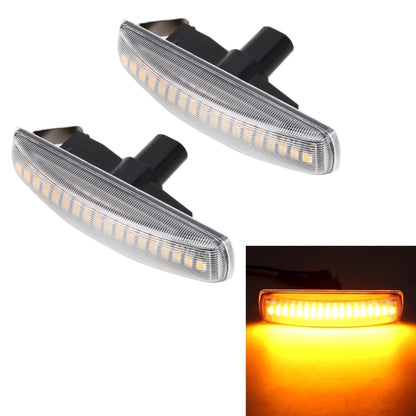 2 PCS DC12V / 3W Car LED Dynamic Blinker Side Lights Flowing Water Turn Signal Light for Land Rover, Amber Light (Transparent) - Arrow Turn Lights by buy2fix | Online Shopping UK | buy2fix