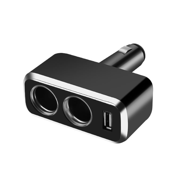 SHUNWEI SD-1909 80W 0.8A Car 2 in 1 USB Charger 90 Degree Free Rotation Cigarette Lighter (Black) -  by SHUNWEI | Online Shopping UK | buy2fix