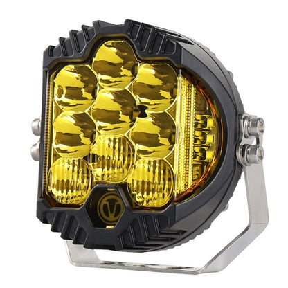 OL-1950Y 5 inch DC12V-30V 5000LM 6500K 50W Car LED Light on Three Sides Headlight for Jeep Wrangler (Gold Light) - In Car by buy2fix | Online Shopping UK | buy2fix