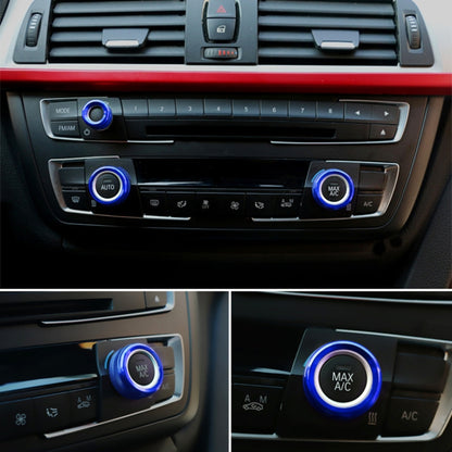 3 PCS Car Metal Air Conditioner Knob Case for BMW X1 / X2 / GT (Blue) - In Car by buy2fix | Online Shopping UK | buy2fix