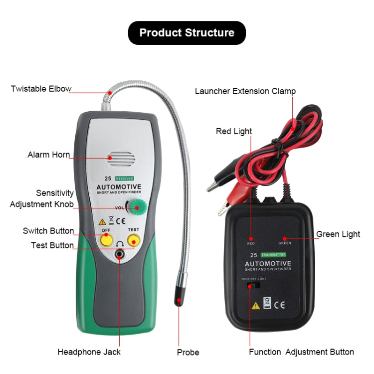 DUOYI DY25 Car Tester Cable Short & Open Circuit Finder Tester Tracer Diagnose Tone Line Finder - Electronic Test by DUOYI | Online Shopping UK | buy2fix